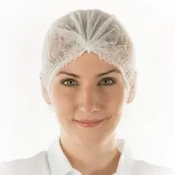 Hygonorm® Klipphaube aus Polypropylen-Vlies leicht - im Sparpack 12191 , 1 Packung = 100 Stück, 60 cm, weiß - extra groß