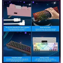 Redragon K617 RGB rote Schalter QWERTY