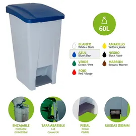 Denox Recyclingbehälter 60 l Blau