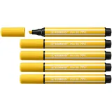 - Premium-Filzstift mit dicker Keilspitze - Pen 68 MAX 5er Pack - gelb