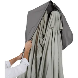 LECO Schutzhülle Rechteck-Doppelsonnenschirm Polyester 4,6 x 2,7 m Grau