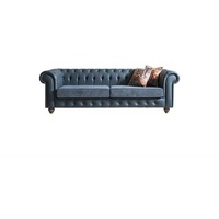 JVmoebel Chesterfield-Sofa, Chesterfield Design Luxus Polster Sofa Couch Sitz grau