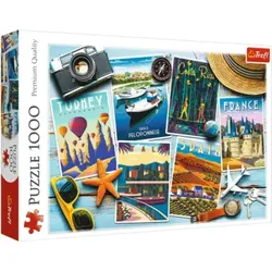 TREFL 10714 Puzzle 1000 - Urlaubs Postkarten