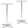 Royal Catering Stehtisch 2er-Set Ø 60 cm höhenverstellbar klappbar Silber