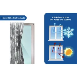 Maximex Sichtschutz 90 x 220 cm Silber 2 St.