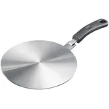 Thiru Einzel-Induktionskochplatte Adapter für nicht-magnetische Töpfe und Pfannen mit abnehmbaren Griff Ø 14 cm