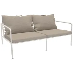 Outdoor 2-Sitzer Sofa AVON weiß Asche