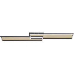 LED Deckenleuchte, schwarz-gold, modernes Design, dimmbar, Fernbedienung