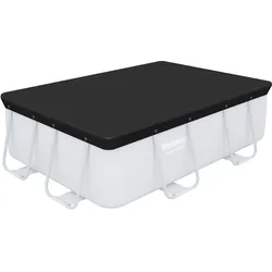 Bestway Abdeckplane 282 x 196 cm rechteckig | schwarz | PVC Frame Pool Abdeckung