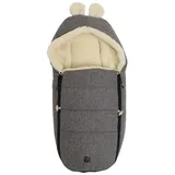 Kaiser Fußsack Hoody Maus Wool, Babyschalenfußsack grau