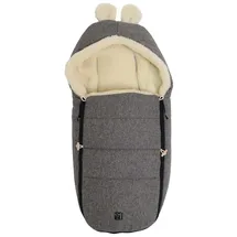 Kaiser Fußsack Hoody Maus Wool, Babyschalenfußsack grau