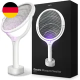 Elektrische Fliegenklatsche – Extra Starke 4000V Mückenklatsche – 2-In-1 Elektro