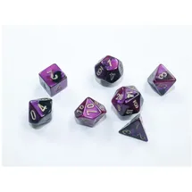 wondertrail Gemini® Mini-Polyhedral Black-Purple/gold 7-Die Set