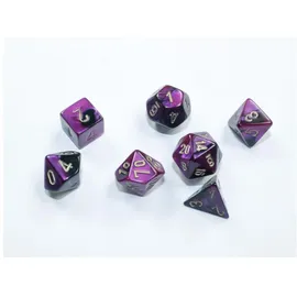 wondertrail Gemini® Mini-Polyhedral Black-Purple/gold 7-Die Set