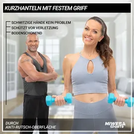 MIWEBA Neopren Gymnastikhanteln 2er-Set 2x 5,0 kg grau