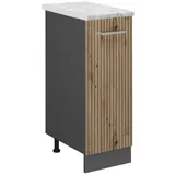 Vicco Apothekerschrank R-Line, 30 cm AP Marmor, Artisan-Eiche/Anthrazit - Braun