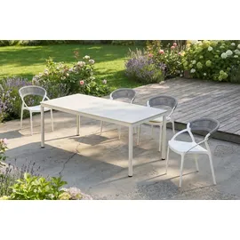 KAWOLA KISO Gartenstuhl 54 x 54 x 79 cm grau/weiß 1 St.