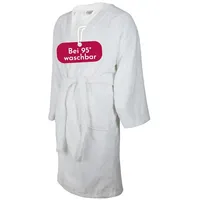 Clinotest Bademantel Frottee Bademantel, Morgenmantel/Saunamantel, weiß, Baumwolle, Kimono-Kragen, 2 aufgesetzte Taschen, Gürtel, kochfest ohne Einlaufen oder Fusseln, Saunamantel ohne Kapuze weiß 4XL
