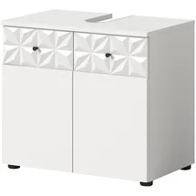 inn.furn Waschbeckenunterschrank 60 x 54 cm Weiß Hochglanz