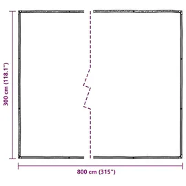 vidaXL Transparente Plane mit Ösen 3x8 m Polyethylen