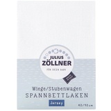 Julius Zöllner Spannbetttuch Jersey für Wiege weiß, 90x45 cm