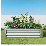 luxuskollektion Hochbeet Set 120 x 60 x 30 cm Silber