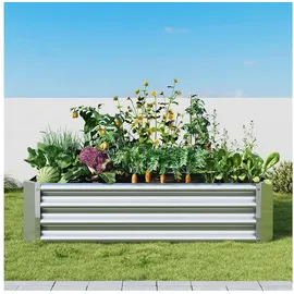 luxuskollektion Hochbeet Set 120 x 60 x 30 cm Silber