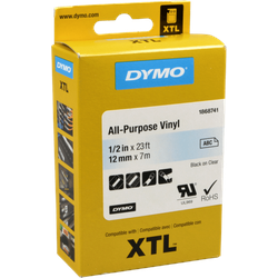 Dymo XTL Schriftband 1868741  schwarz auf transparent  12mm x 7,5m