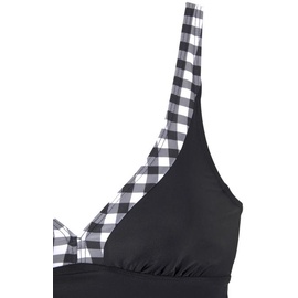 LASCANA Bügel-Tankini Damen schwarz-weiß Gr.38 Cup D