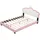 XDOVET Kinderbett Polsterbett 90 x 200 cm Holz rosa