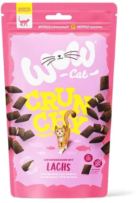 Wow Cat Crunchy Snack mit Lachs 60g