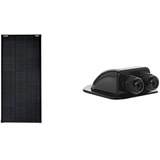 SolarV enjoysolar Monokristallines Solarmodule, 100W, Schwarz & Offgridtec Dachdurchführung 2 - fach schwarz für Wohnmobil Caravan Boot Solar Kabeldurchführung ABS, 1 Stück, 006415