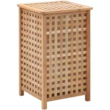vidaXL Wäschekorb 39x39x65 cm Massivholz Walnussholz