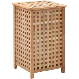 vidaXL Wäschekorb 39x39x65 cm Massivholz Walnussholz