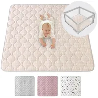 Hakuna Matte Gesteppte Krabbeldecke Baby 127cm, Hygge beige –