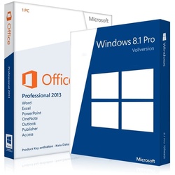 Windows 8.1 Pro + Office 2013 Professional +  Lizenznummer