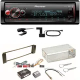 Pioneer MVH-S520DAB USB FLAC DAB+ Bluetooth MP3 Einbauset für Audi A3 8L A6 4B