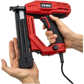 Stier TK-18 230 V Elektro-Kombi-Tacker mit 400 Nägeln und Klammern