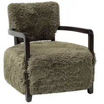 LC Home Lounge-Sessel Galway Felloptik 0 x 0 x 0 cm Grün