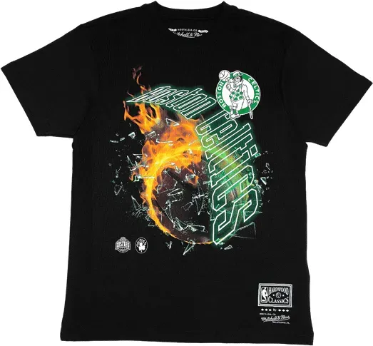 Mitchell and Ness Boston Celtics HWC Blaze T-Shirt Schwarz