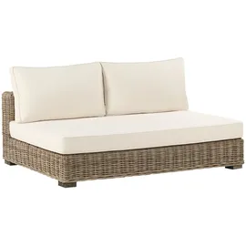 Beliani Varallo Loungeset 4-Sitzer grau/cremeweiß