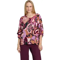 Cartoon Bluse mit Muster Violett/Rosa 38