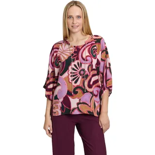 Cartoon Bluse mit Muster Violett/Rosa 38