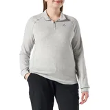 Damen Shirt mit halben Reißverschluss BERRA grey melange M