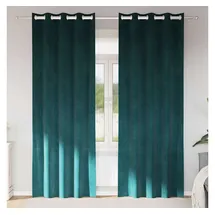 vidaXL Verdunkelungsvorhänge 2 pcs Dunkelgrün 140 x 260 cm Samt