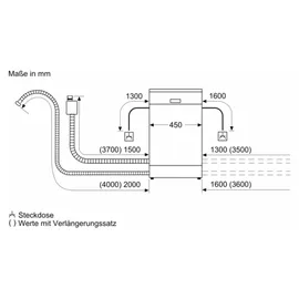 Siemens iQ300 SR43ES24ME Unterbau-Geschirrspüler (448 mm breit, Gebürsteter Stahl)