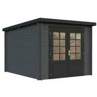 Palmako Gartenhaus Ella 6,9 m2 - 28 mm dunkelgrau/anthrazit