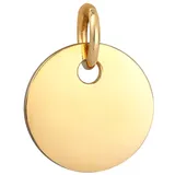 Elli PREMIUM Plättchen Coin Gravur Platte 585 Gelbgold OneSize Damen