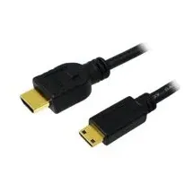 Logilink HDMI-Kabel HDMI-A Stecker/HDMI-Mini-C Stecker 200 m Schwarz