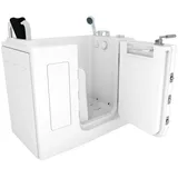 AcquaVapore Whirlpool-Badewanne Sitzwanne Whirlpool Badewanne mit Tür S08WP-C-R 110x68cm, (1-tlg), mit Ablaufgarnitur weiß